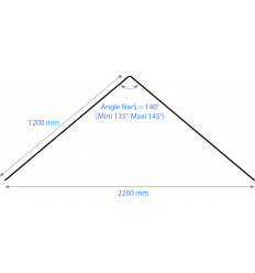 ONDEX LANTERNEAUX Nw5 150/45 2X1200 Translucide DIFFU100 2