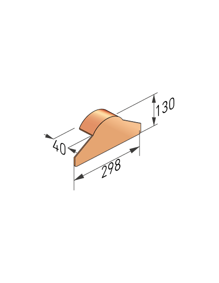 Fronton pour faitière polyvalente coloris Terre cuite Fronton pour faitière polyvalente coloris Terre cuite