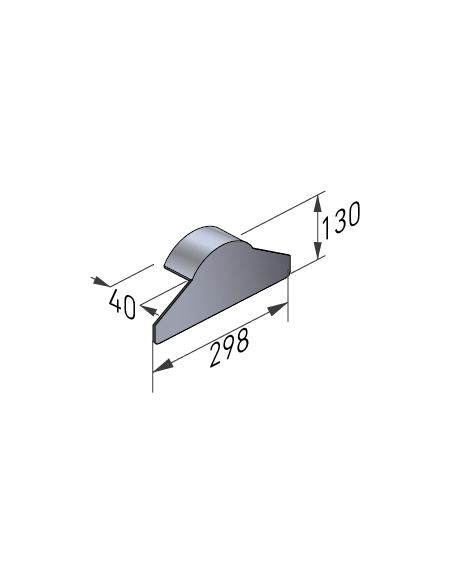 Fronton pour faitière polyvalente coloris Ardoise RAL7016 Fronton pour faitière polyvalente coloris Ardoise RAL7016