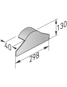 Fronton pour faitière polyvalente coloris Gris clair RAL7038